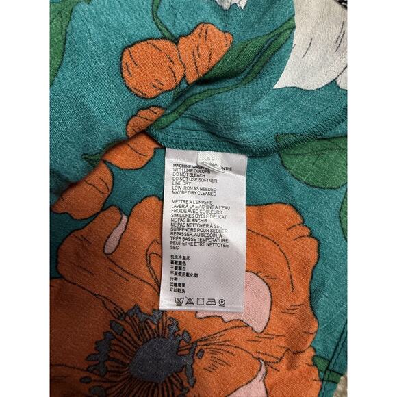 Anthropologie Dinah Collared Halter Tunic Dress Size 0 Floral D674 - Picture 7 of 12